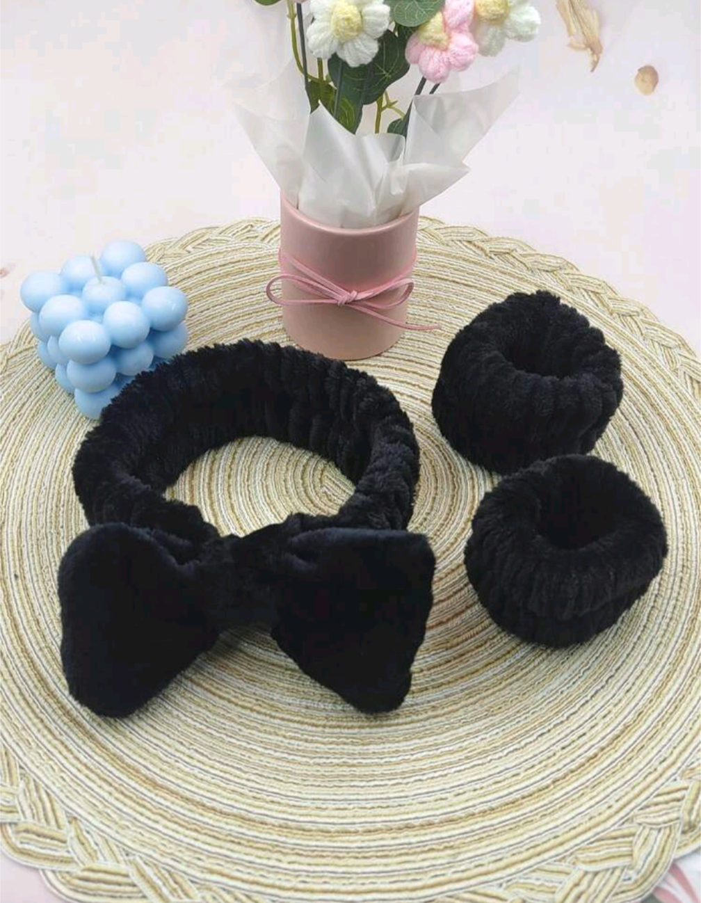 Plush Elastic Headband & Wristband