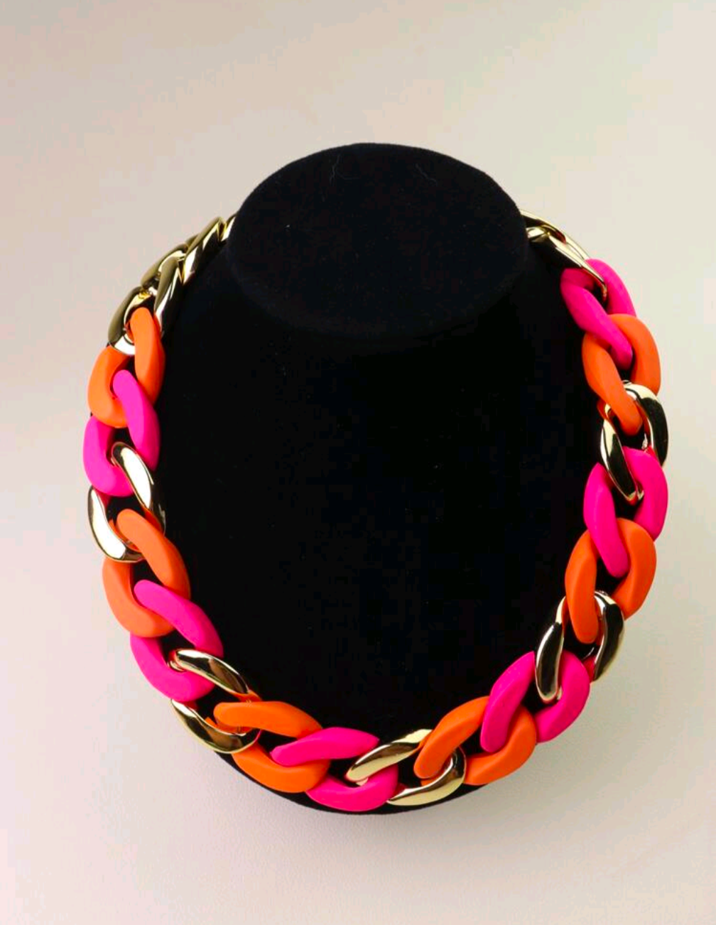 Pink/Orange Chunky Chain