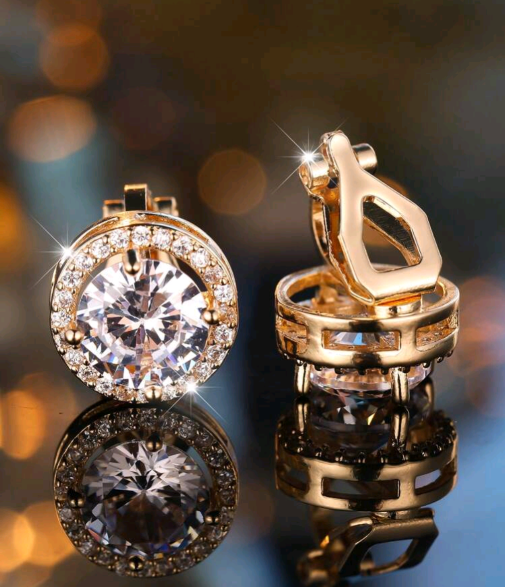 Diamond Clip on earrings