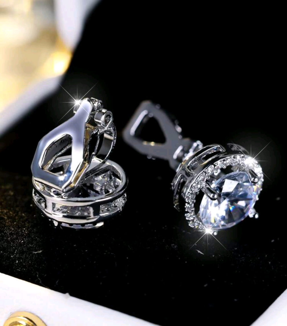 Diamond Clip on earrings