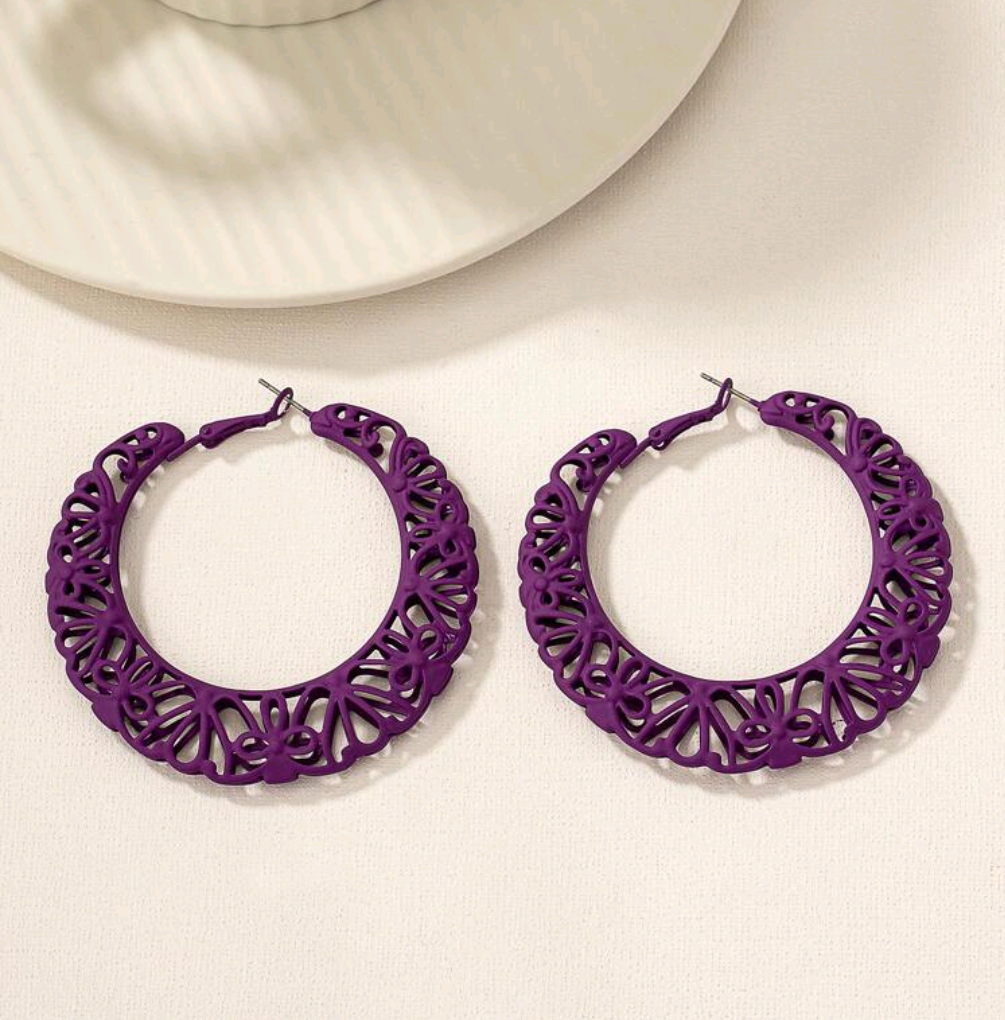 Hollow Hoop Earrings