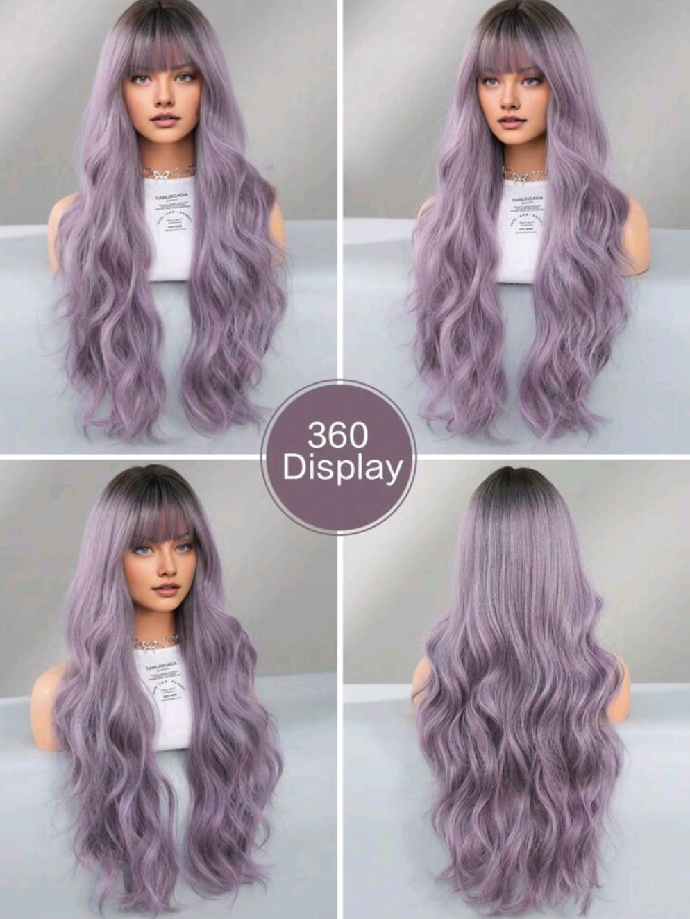 Long wave Wig with bangs