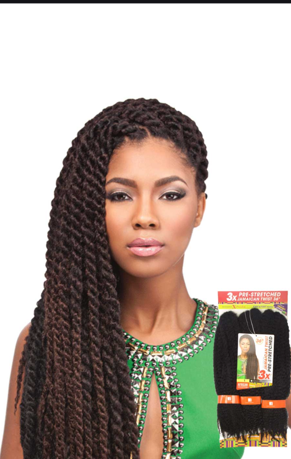 3X Jamaican Twist Pre-stretched