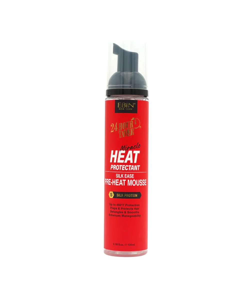 EBIN 24 Hour Tamer Miracle Heat Protectant Pre-Heat Mousse 3.38 oz