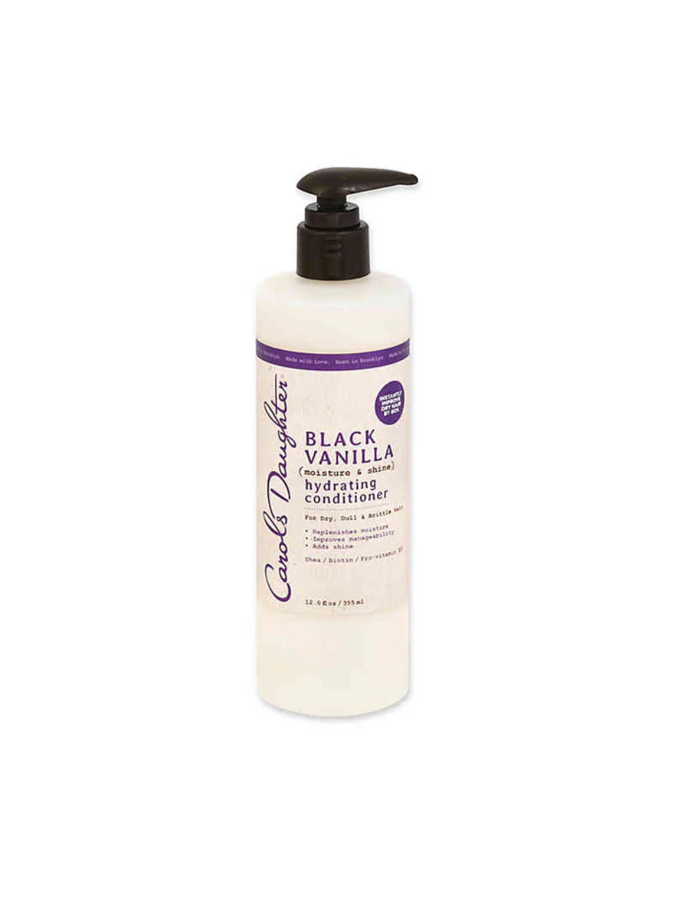Après-shampoing hydratant Black Vanilla 12 onces