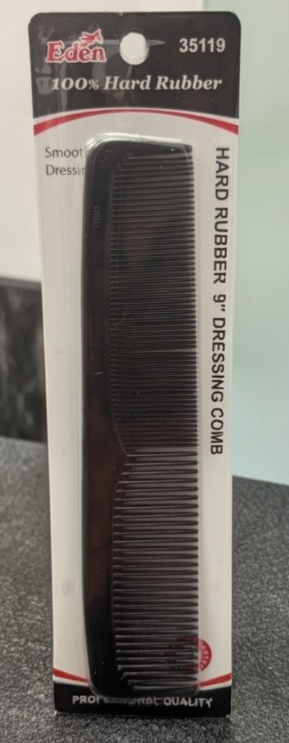 EDEN Hard Rubber Dressing Comb 9"