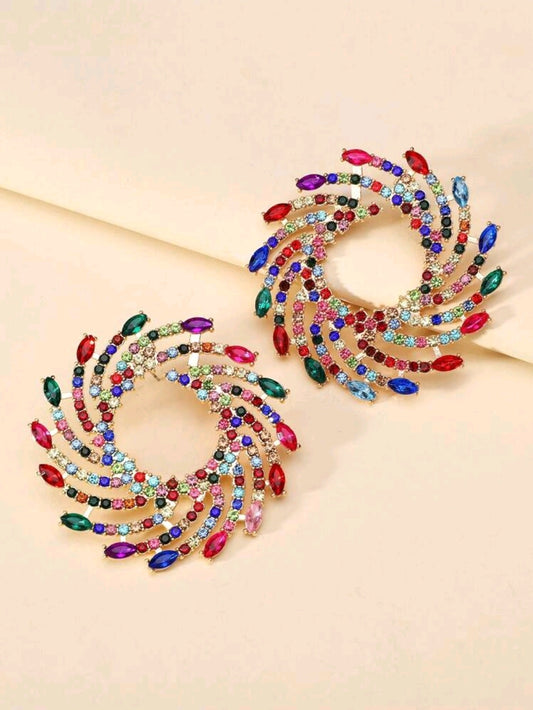 Rhinestones Stud Earrings