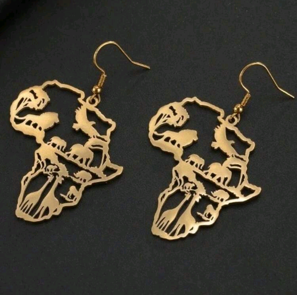 Africa map Earrings