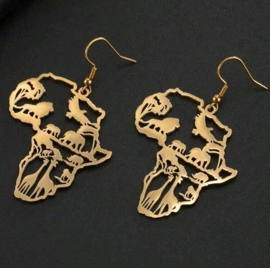 Africa map Earrings