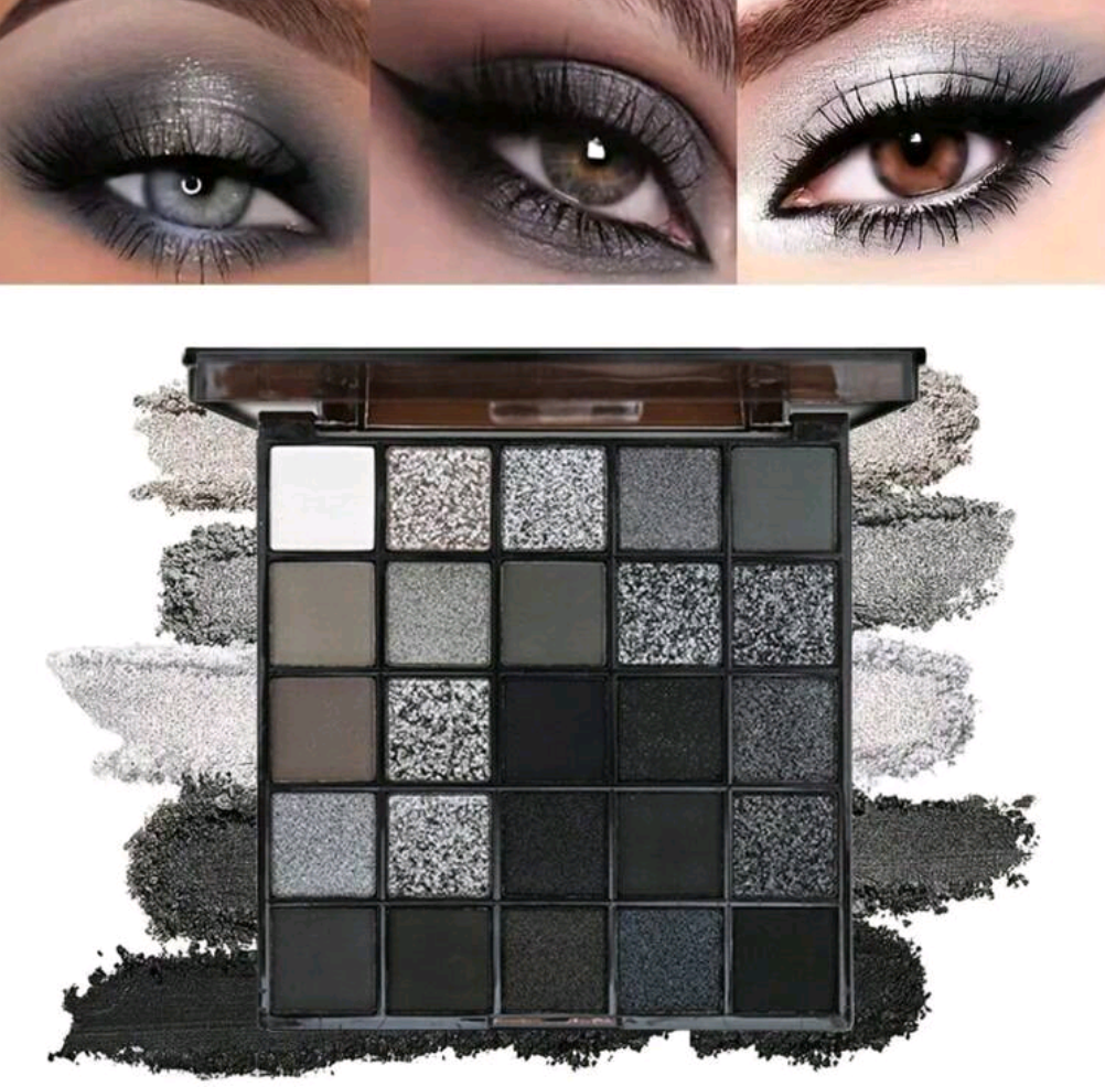 Black and Shimmer Eyeshadow