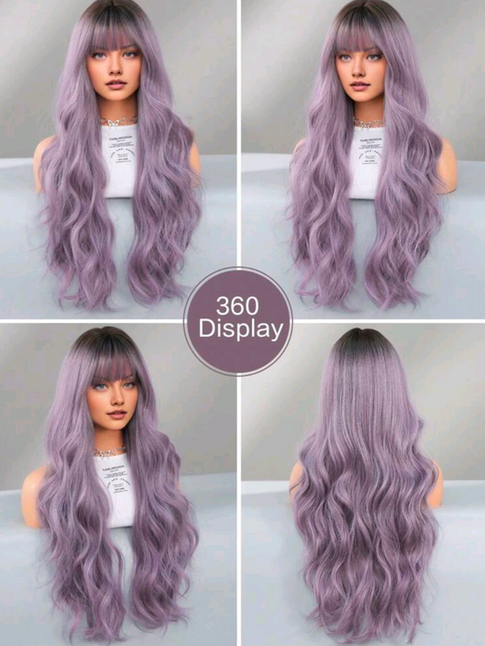 Long wave Wig with bangs
