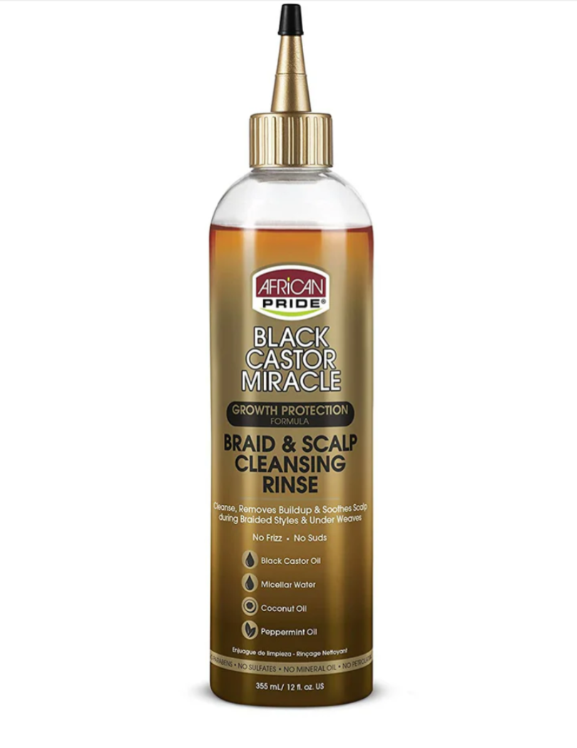 AFRICAN PRIDE BLACK CASTOR MIRACLE BRAID & SCALP CLEANSING RINSE