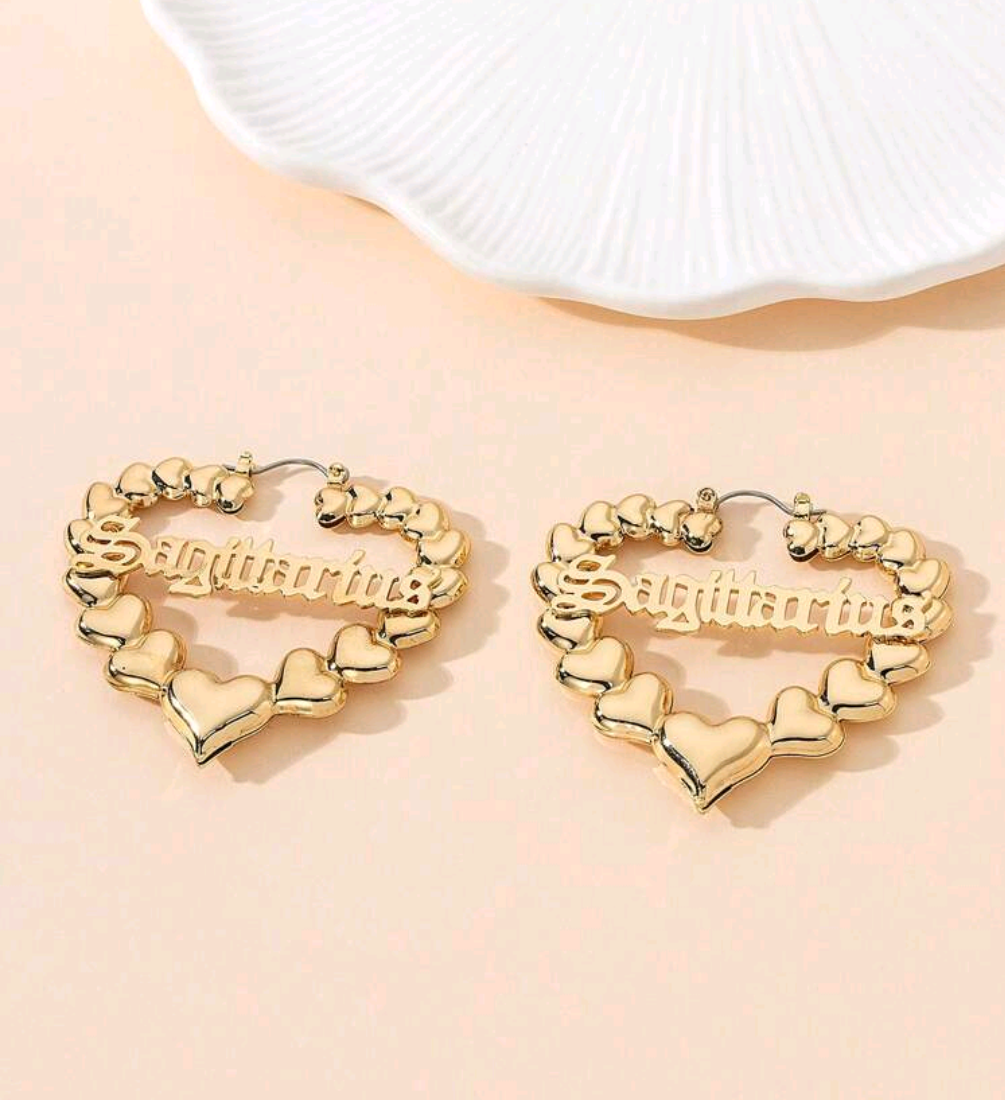 Zodiac Hoop Earrings
