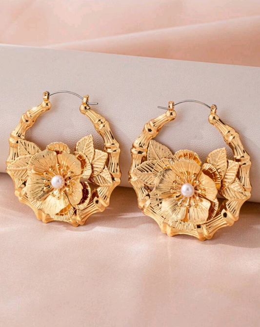 Bamboo Earring Hoops