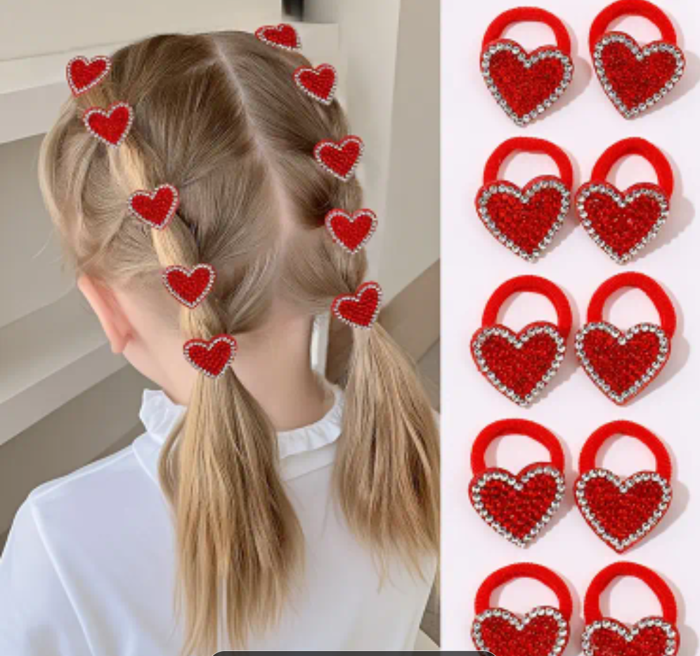 Valentine's Day Hair Ties