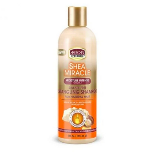 AFRICAN PRIDE SHEA MIRACLE DETANGLING SHAMPOO 12OZ