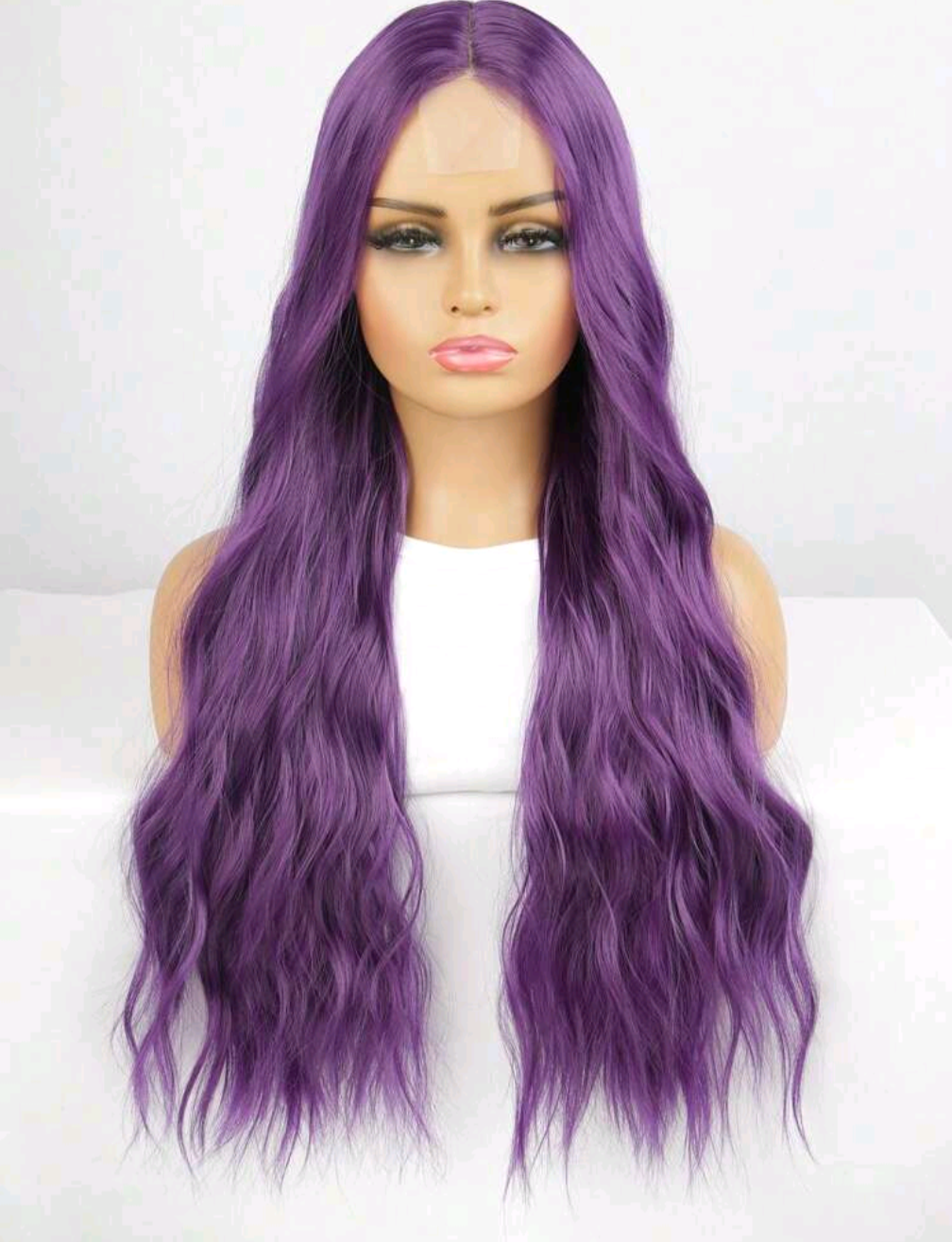 Wavy Dark purple wig