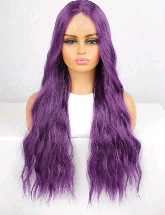Wavy Dark purple wig