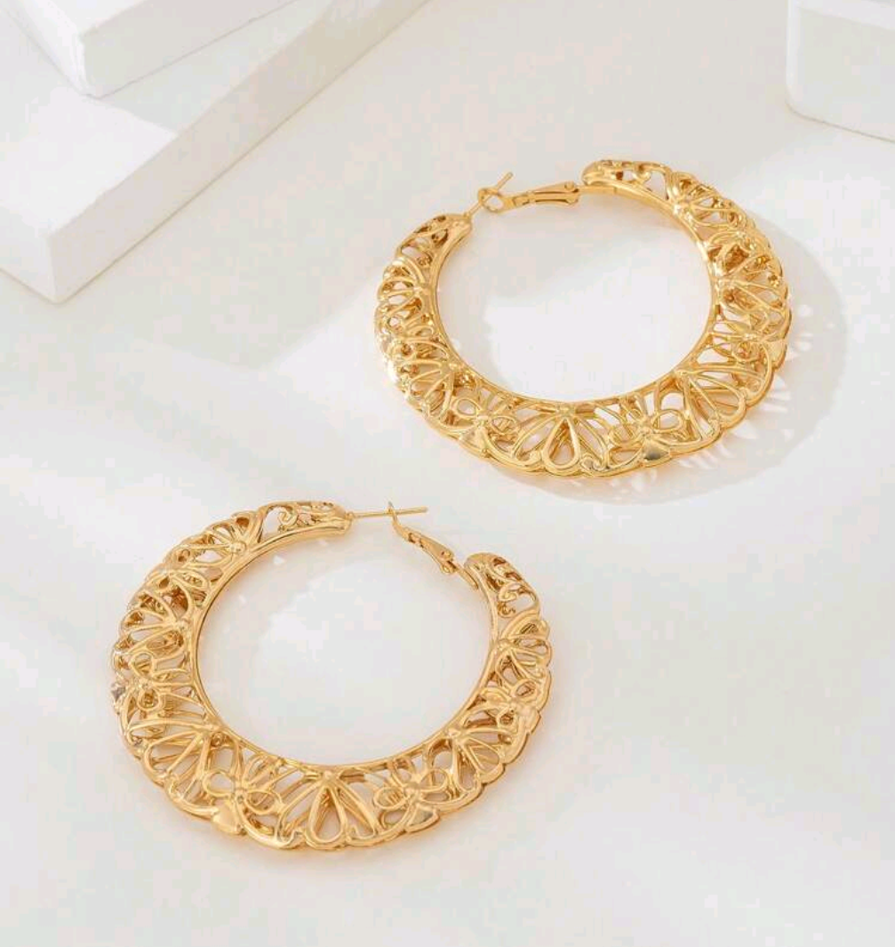 Hollow Hoop Earrings