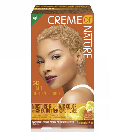 CREME OF NATURE Moisture Rich Hair Color-Light Golden Blonde C42